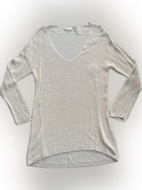 t. babaton V-Neck Long Sleeve Knit Top